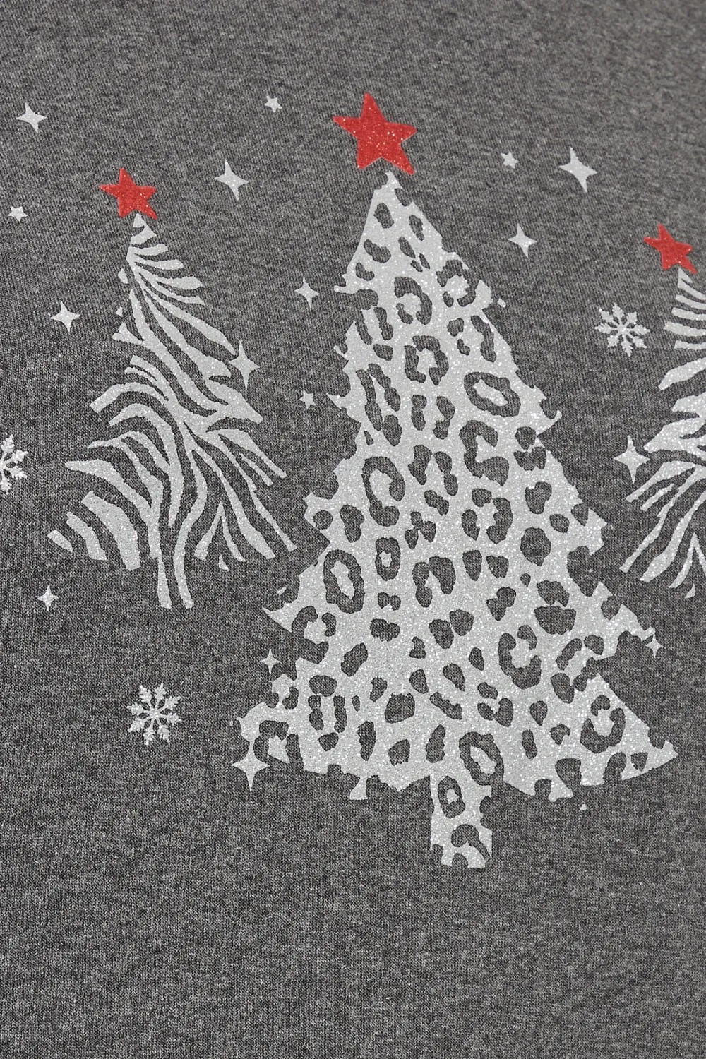 YOURS Curve Navy Blue Metallic Christmas Tree Sweatshirt