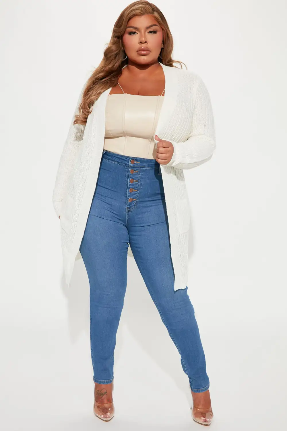 Throw It On Ribbed Cardigan - Ivory