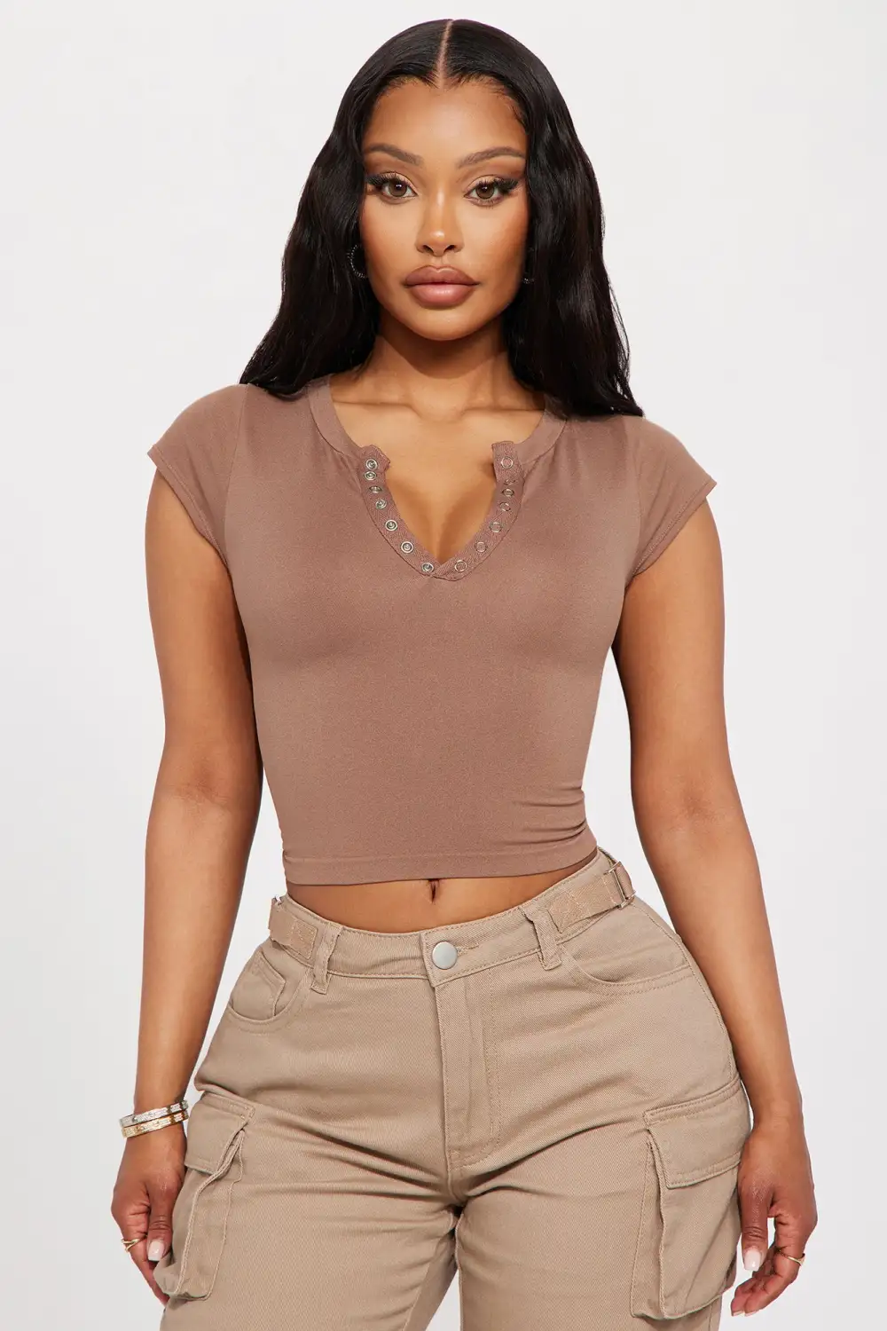 Stella Seamless Top - Brown