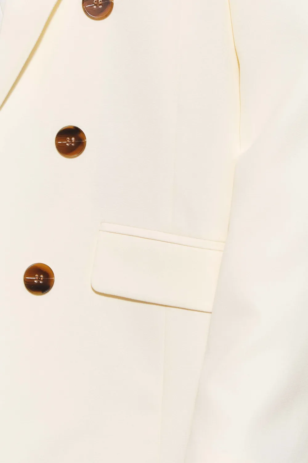 LTS Tall Ivory White Double Breasted Blazer