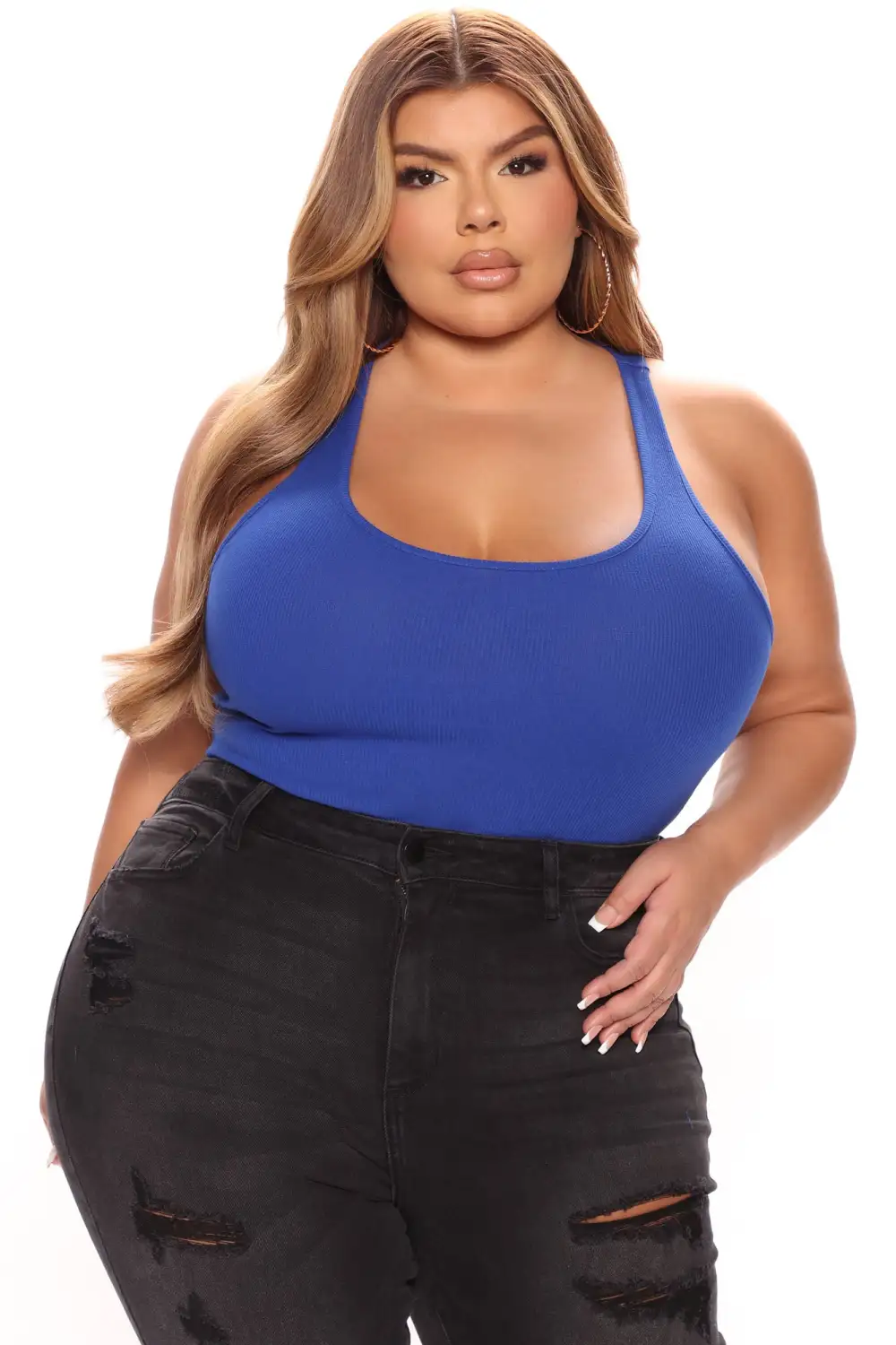 Essential Racer Back Tank Top - Royal