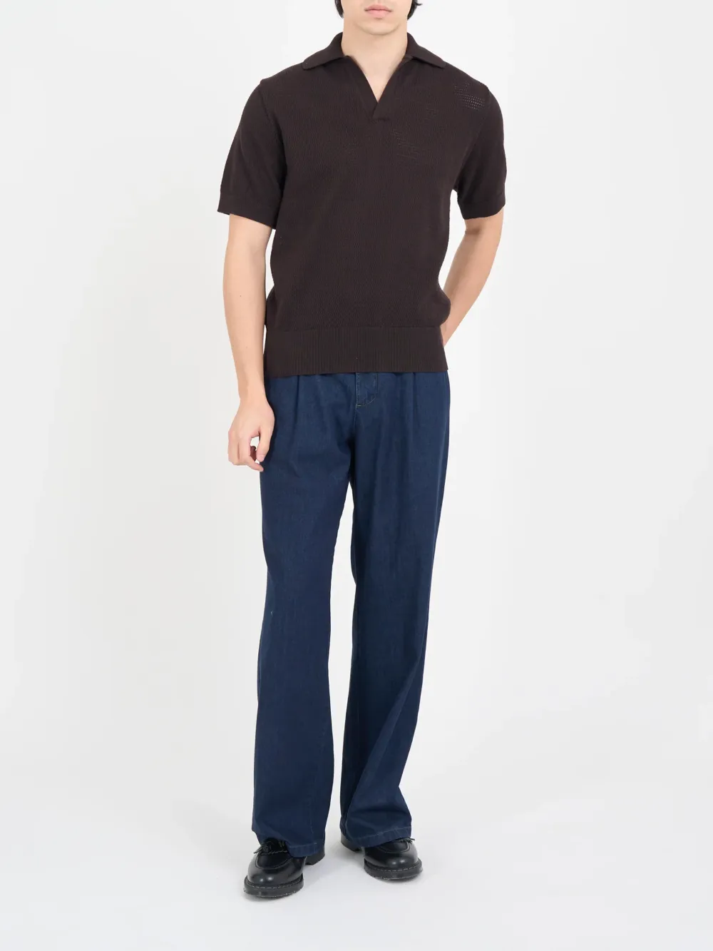 Brown Short Sleeve Polo Shirt