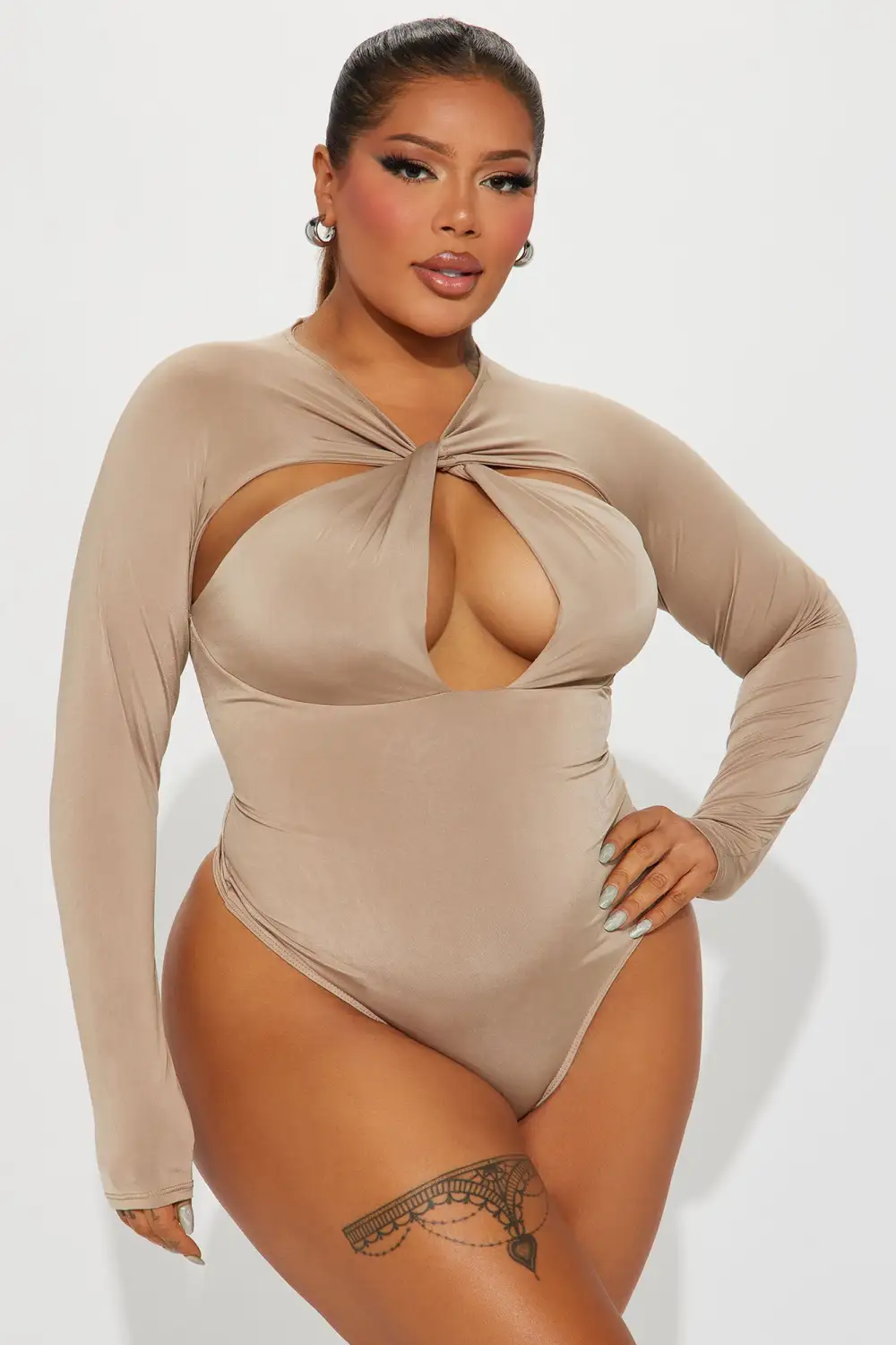 Don't Get It Twisted Bodysuit - Mocha