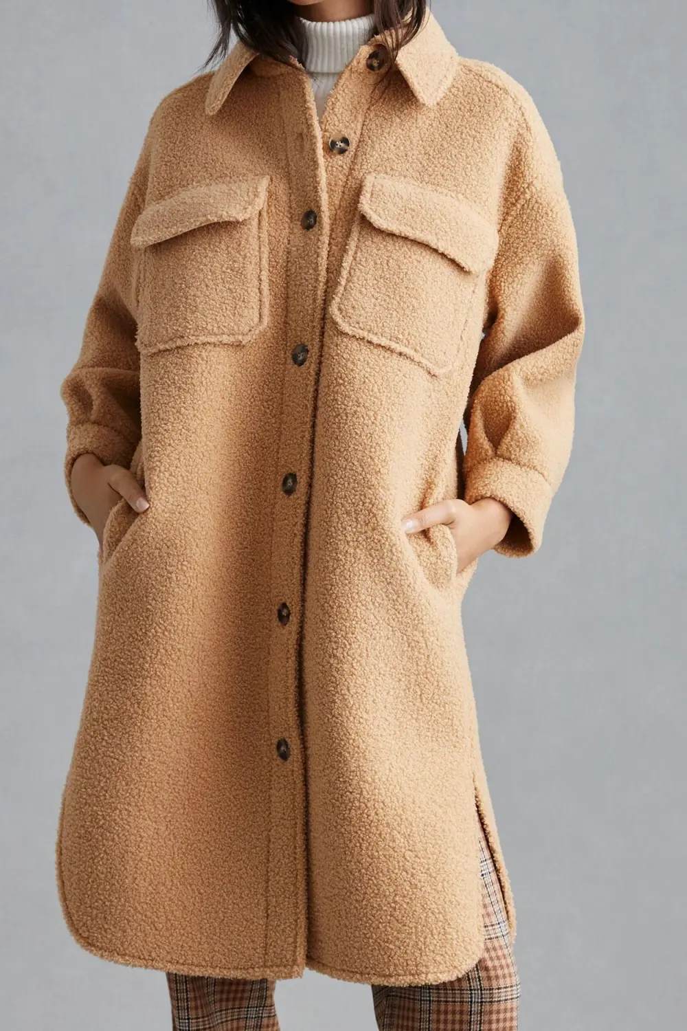 Sherpa Oversized Shirt Jacket