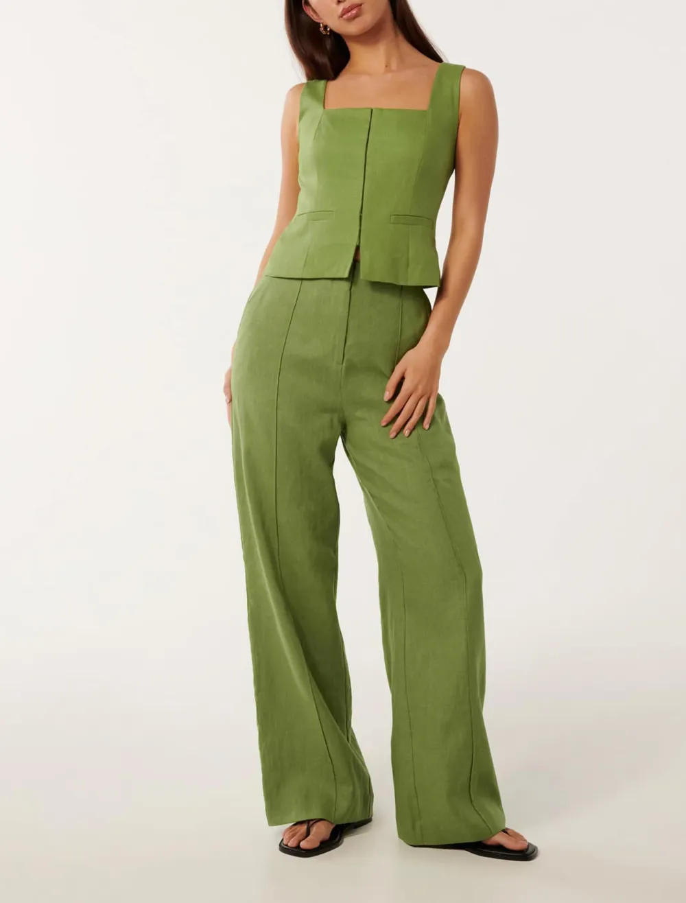 High Waist Wide-Leg Pants