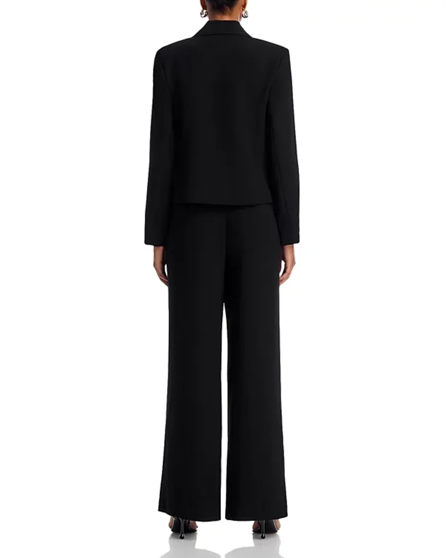 Wide Leg Silhouette Crepe Pants