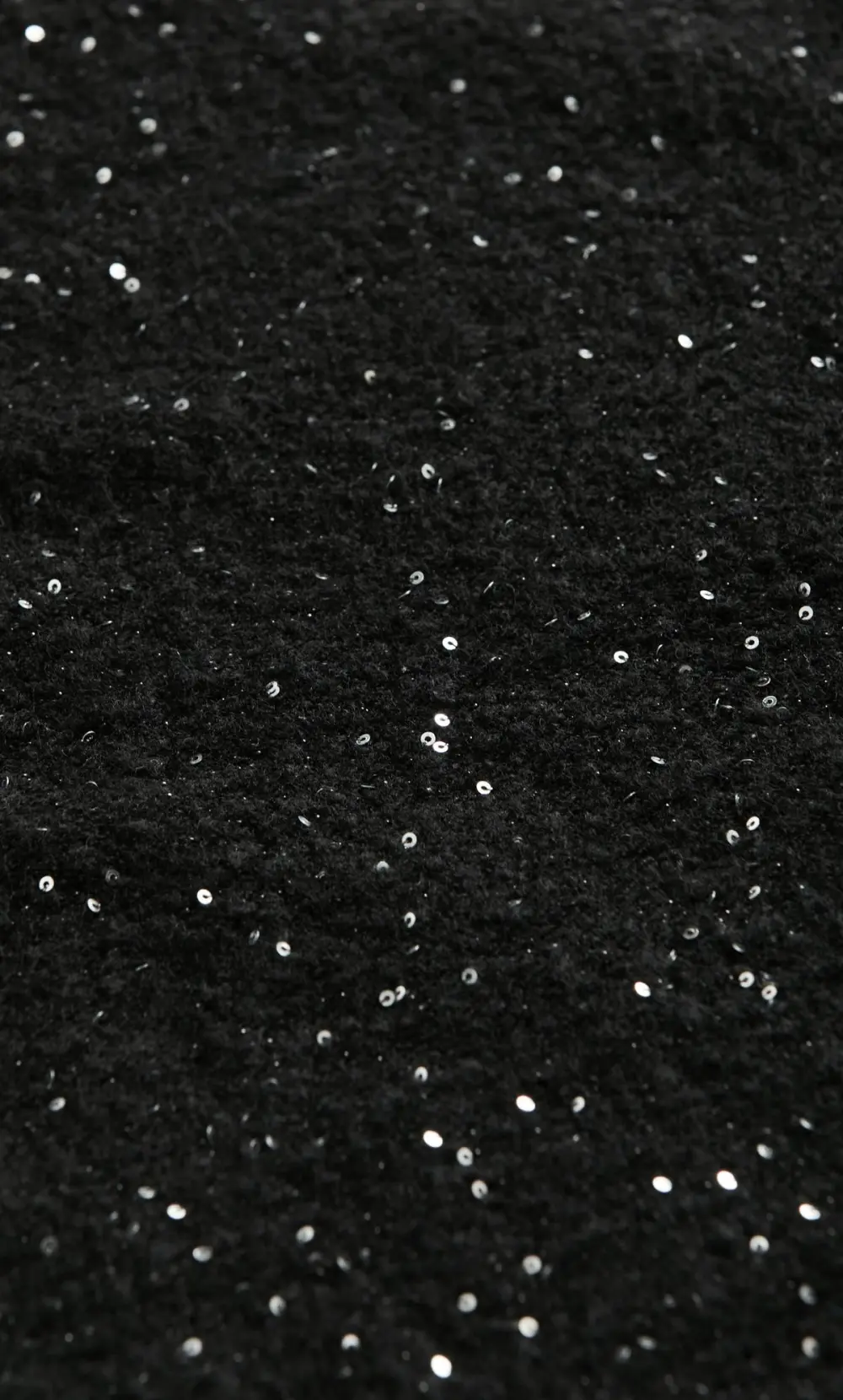 Evans Black & Silver Sequin V-Neck Knit Jumper