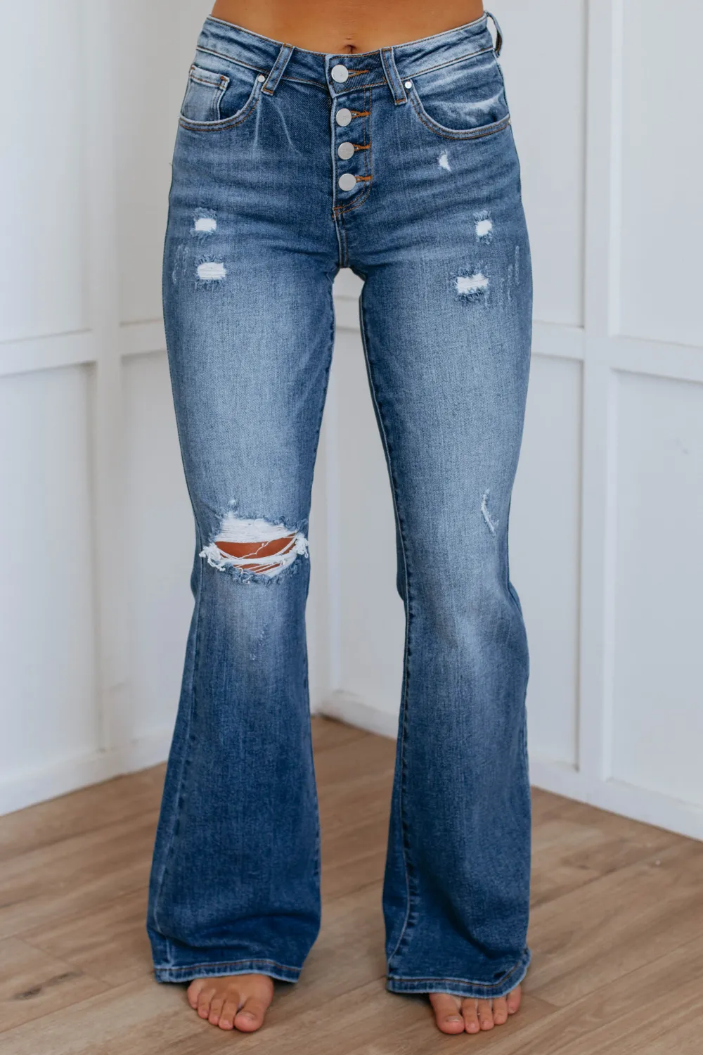 Rayna Risen Flare Jeans - Dark Wash