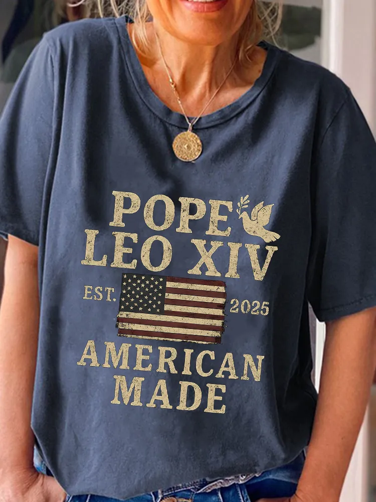 Women'S Pope Leo Xiv  Made In America Round-Neck Short-Sleeved T-Shirt