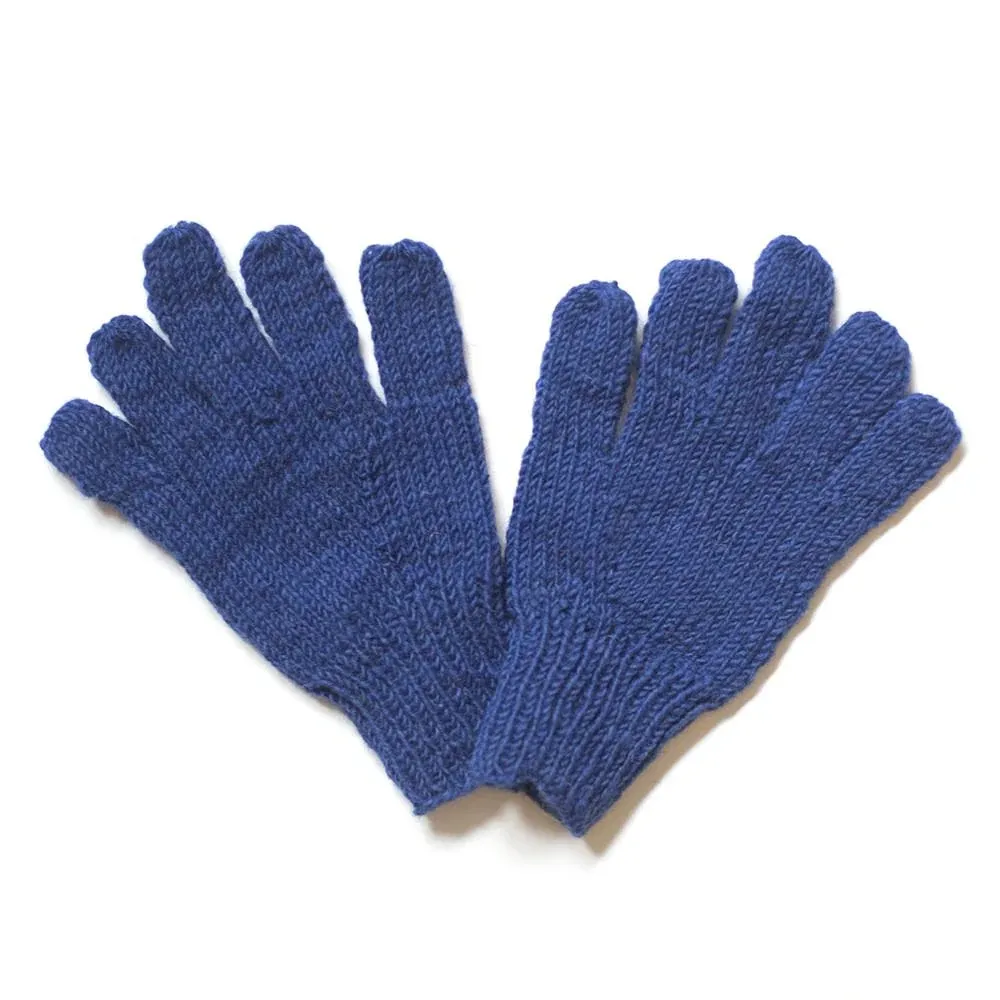 Blue Warm Knitted Gloves
