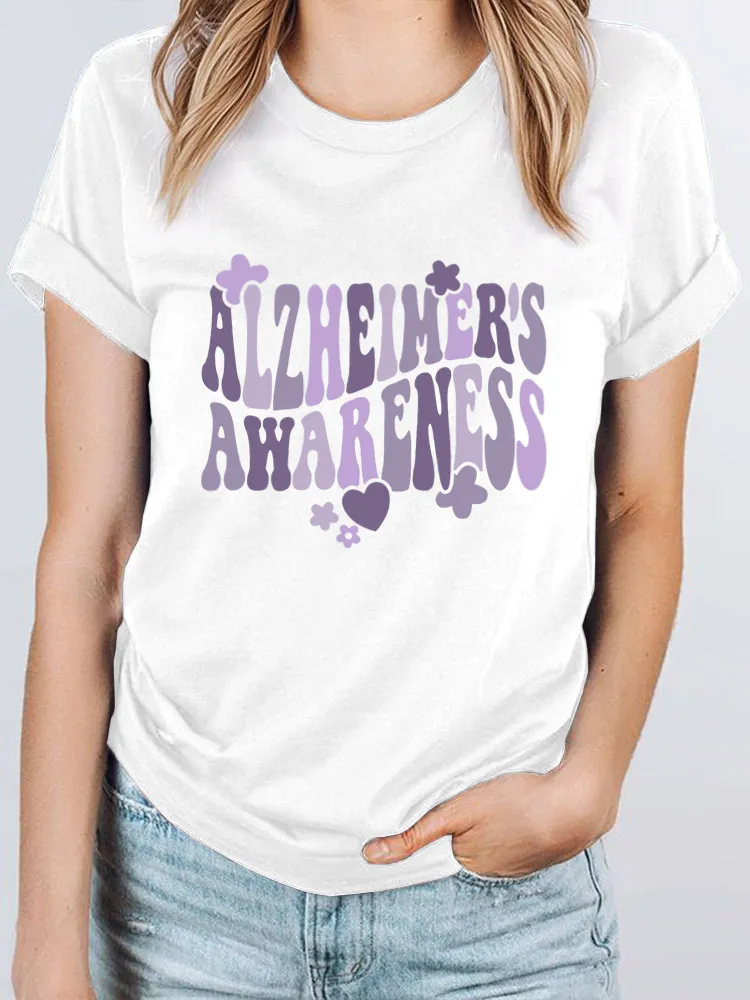 I Wear Purple For Someone Alzheimer's Awareness T-Shirt