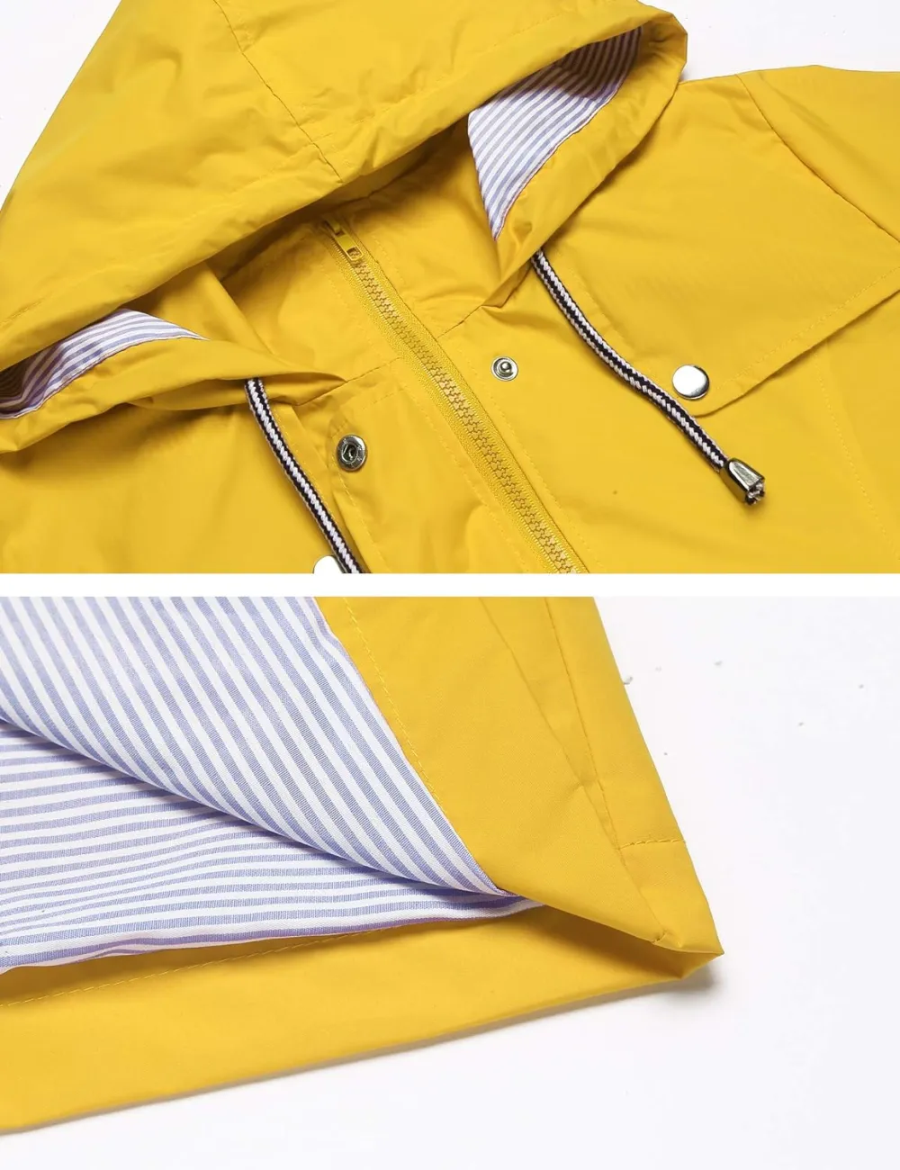 LOMON Raincoat Women Waterproof Long Hooded Trench Coats Lined Windbreaker Travel Jacket S-XXL