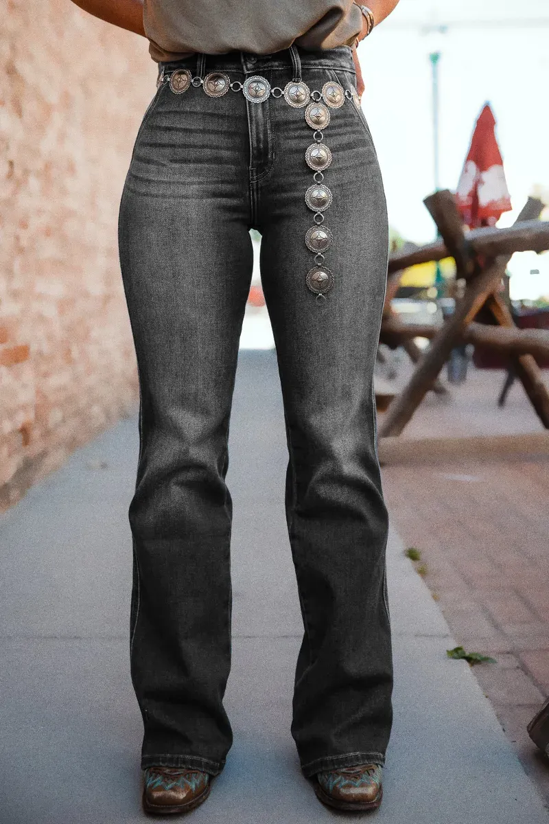 High Rise Bootcut Jeans Without Chain