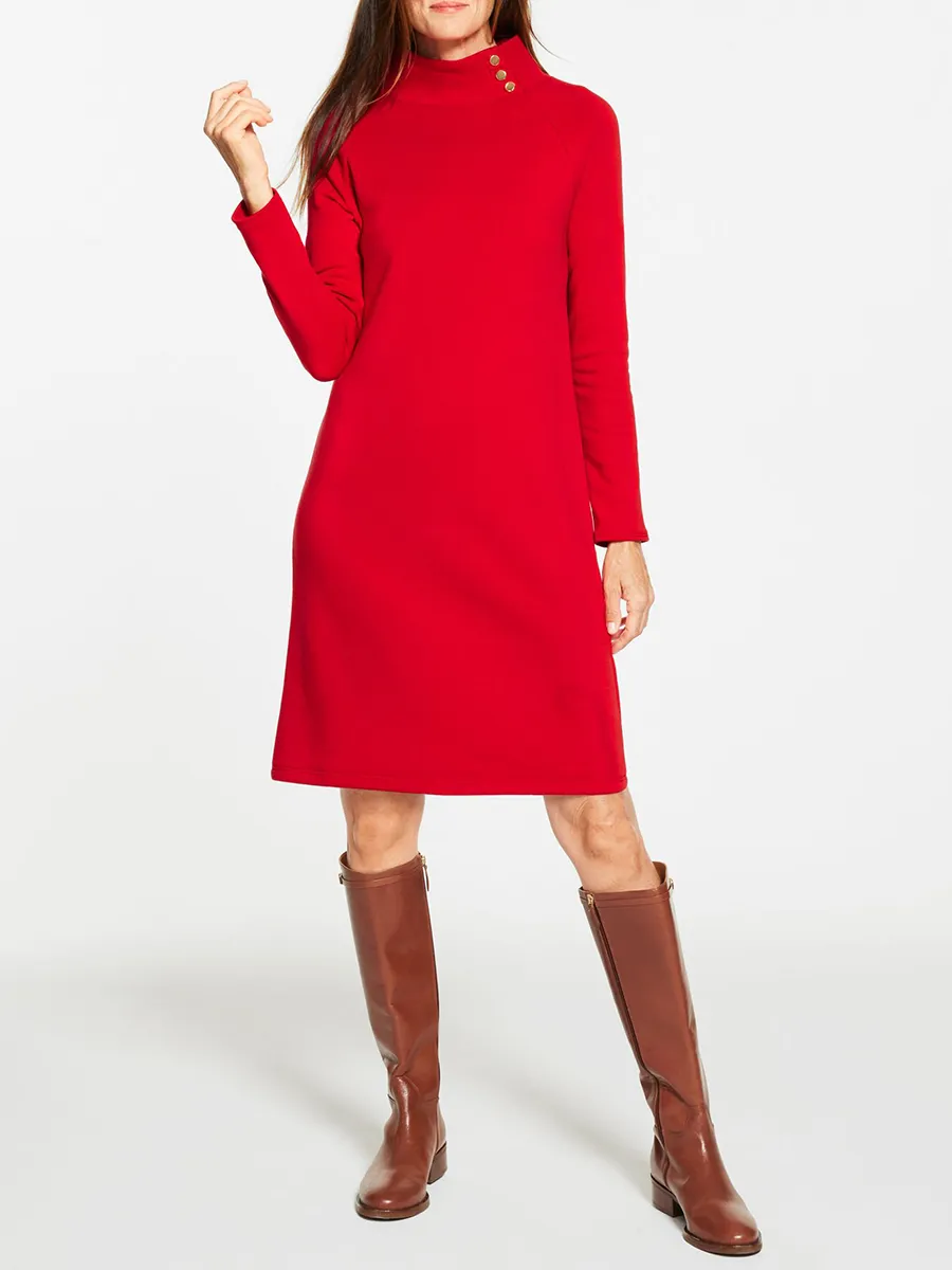 Women'S Stylish Slim-Fit Solid Midi Dress