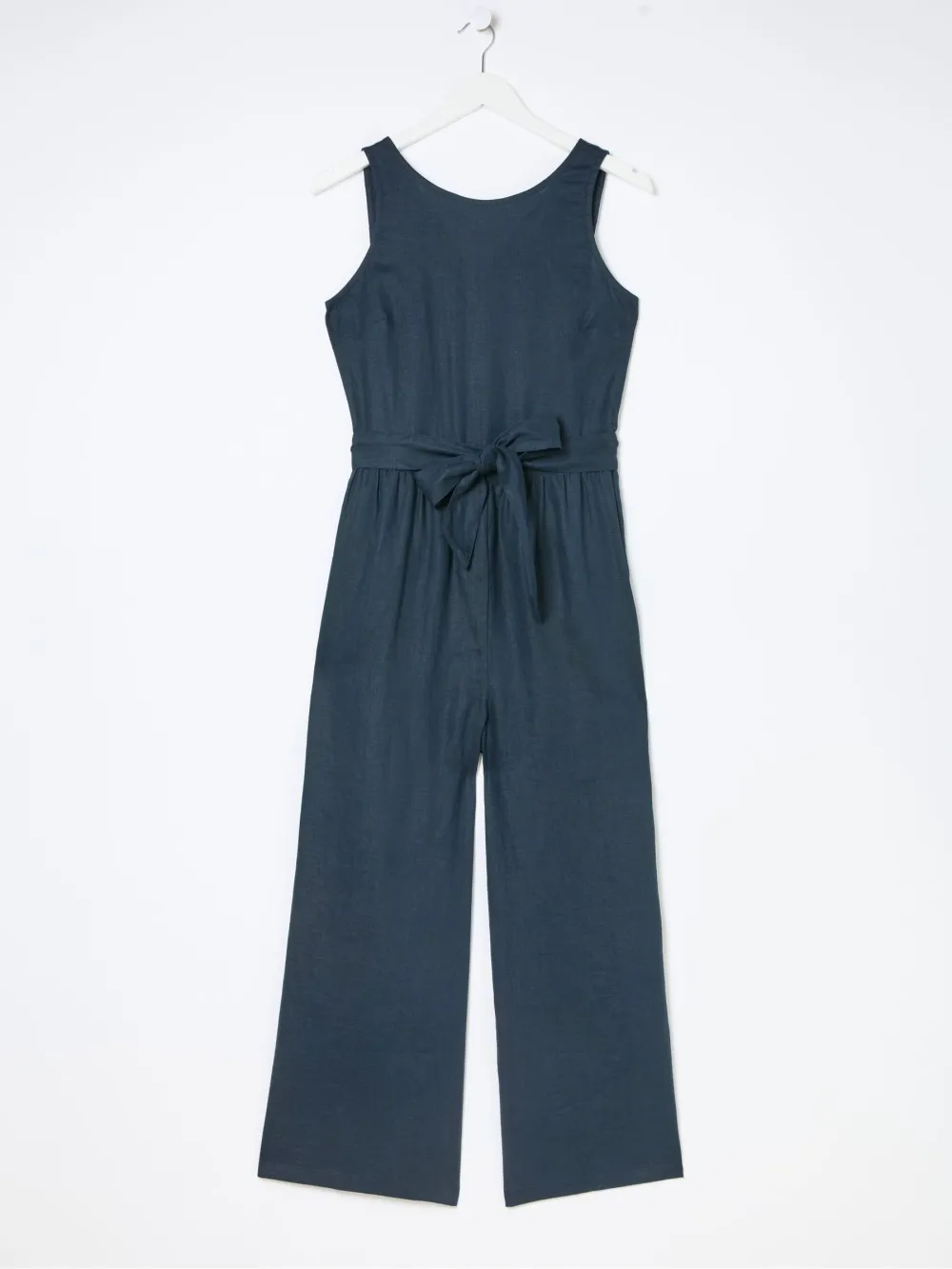Liz Blue Linen Jumpsuit