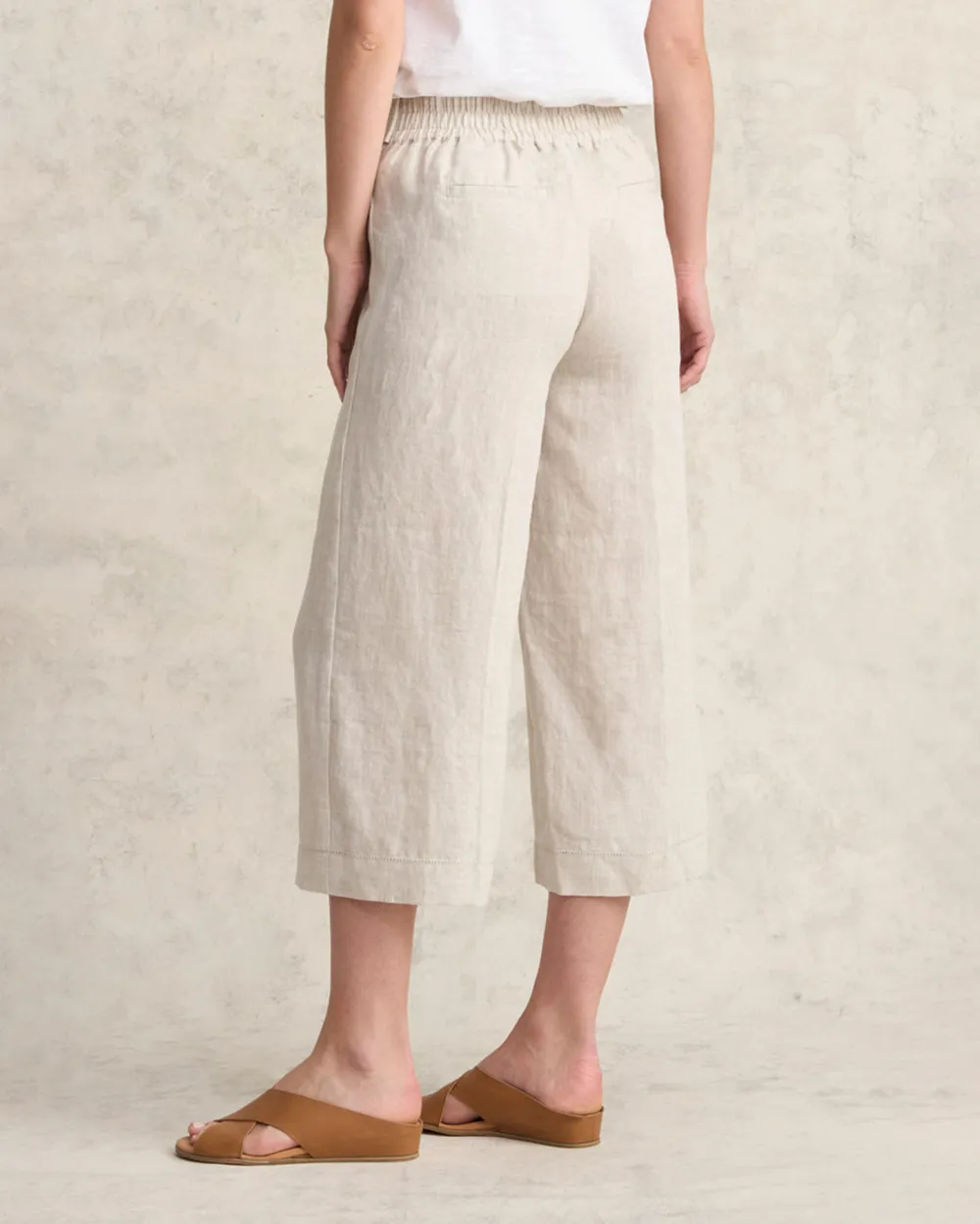 Mid Waist Linen Pants
