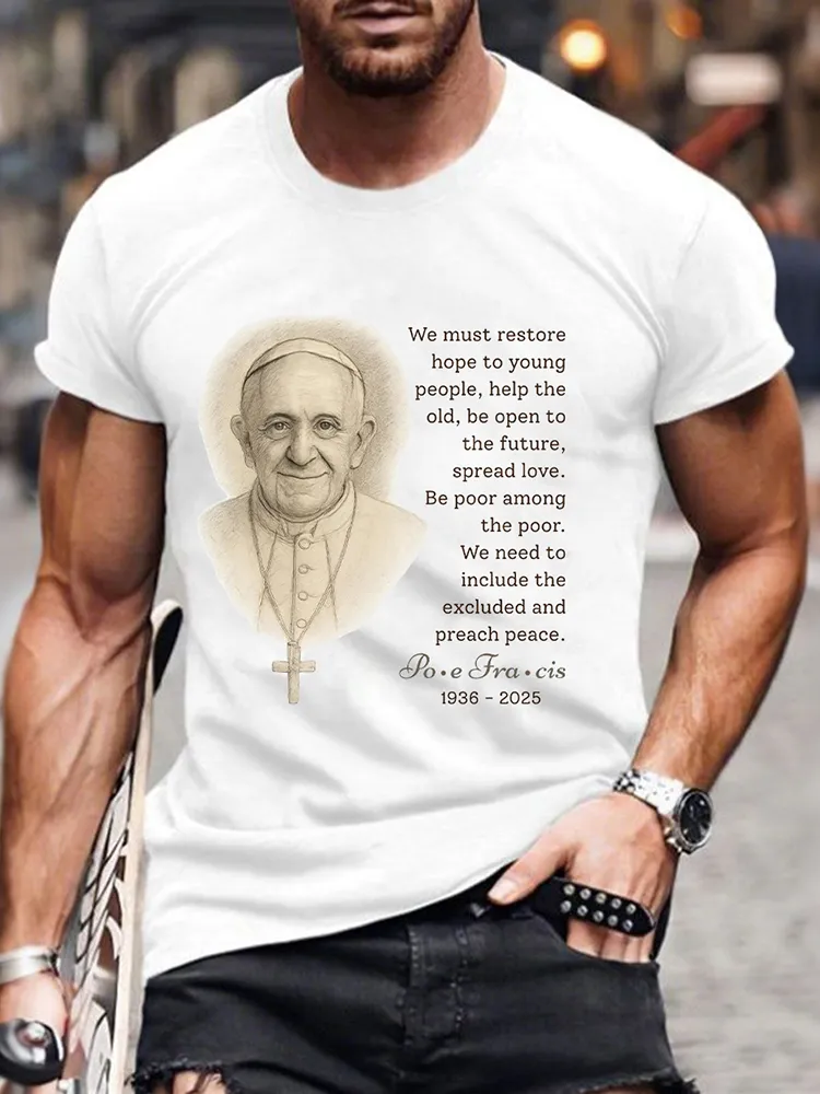 Men's Rip 1936-2025 Print Short Sleeve Round Neck Cotton T-Shirt