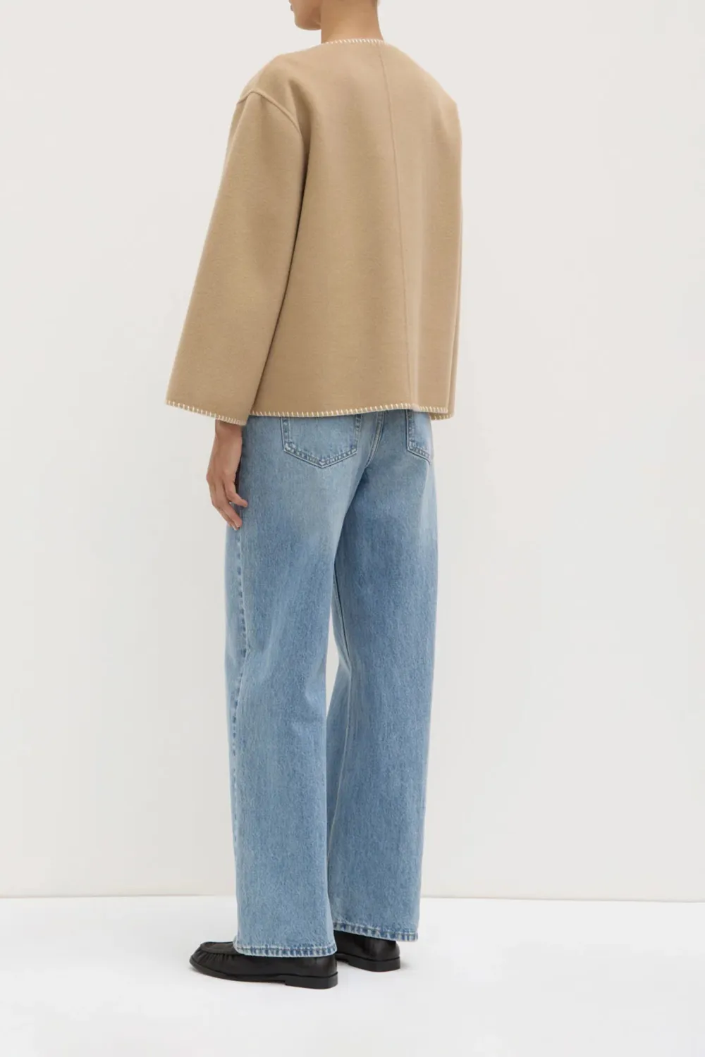 Coat With Carpet Style Stitching