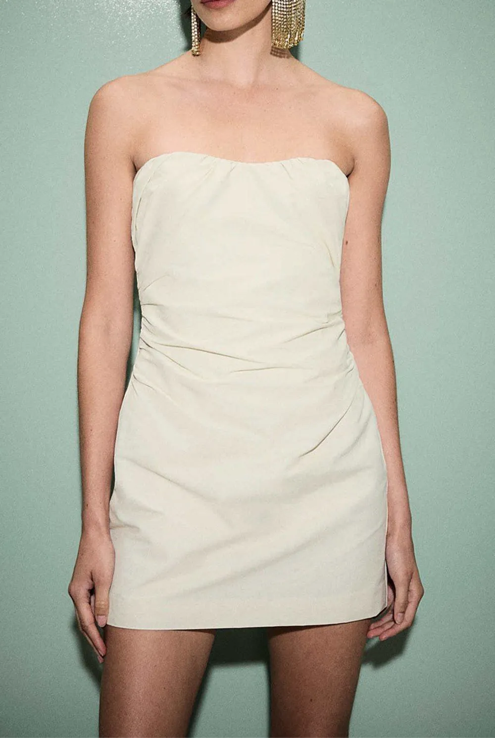 Ruched Halter-Neck Dress