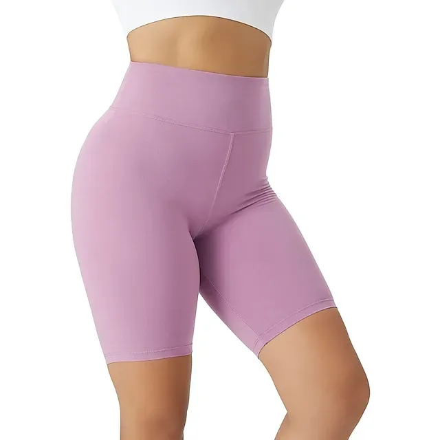 Women's Yoga Shorts Biker Shorts Workout Shorts 3 Pack Tummy Control Butt Lift Quick Dry High Waist Yoga Fitness Gym Workout Shorts Bottoms Black+White+Navy Blue Black+Grey+Navy Blue Black+Pink+Green