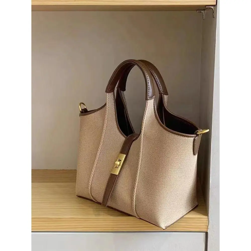 Roomy Canvas Bucket Bag