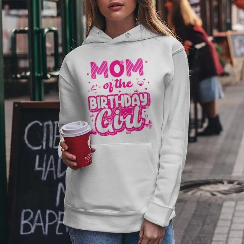 Mom And Dad Birthday Girl Family Matching Party Decorations Women Hoodie