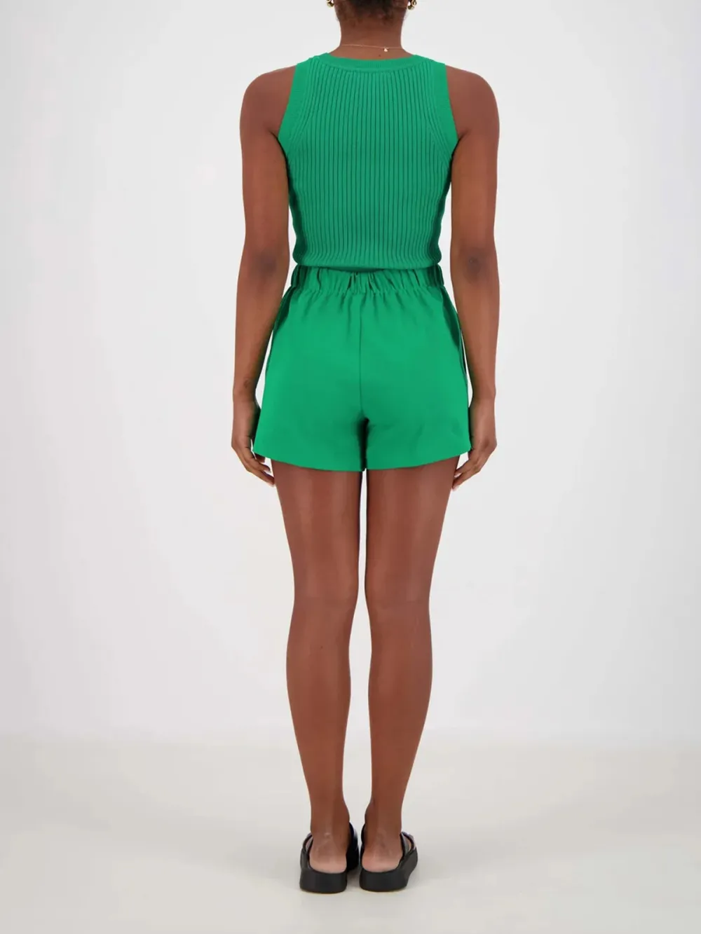 Casual Style Soft Cotton Short Green