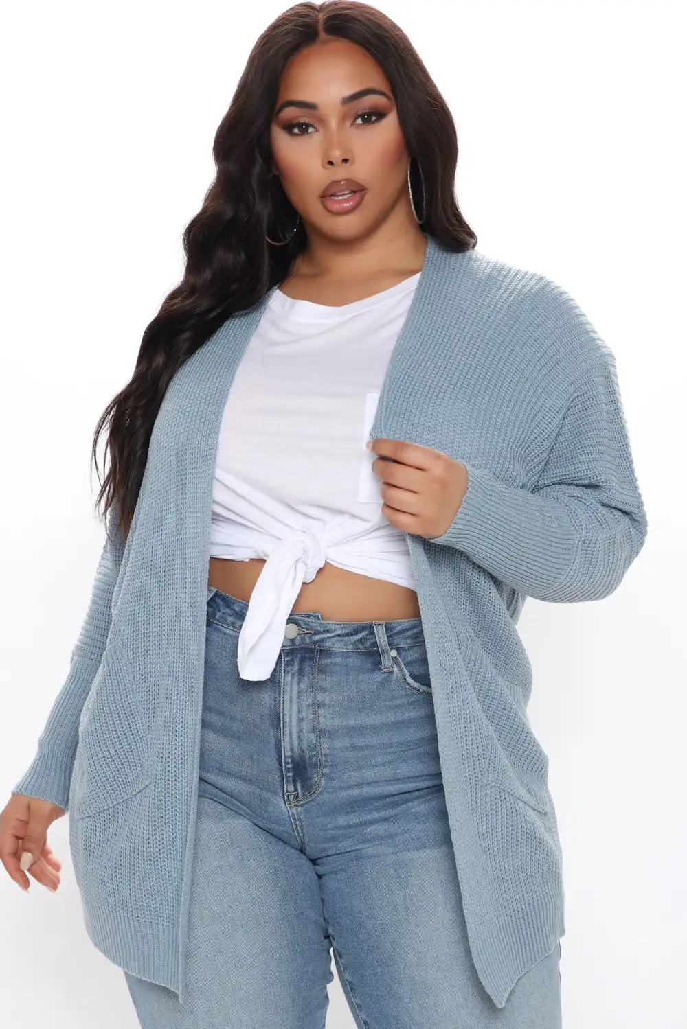 Reserved For You Cardigan - Dusty Blue