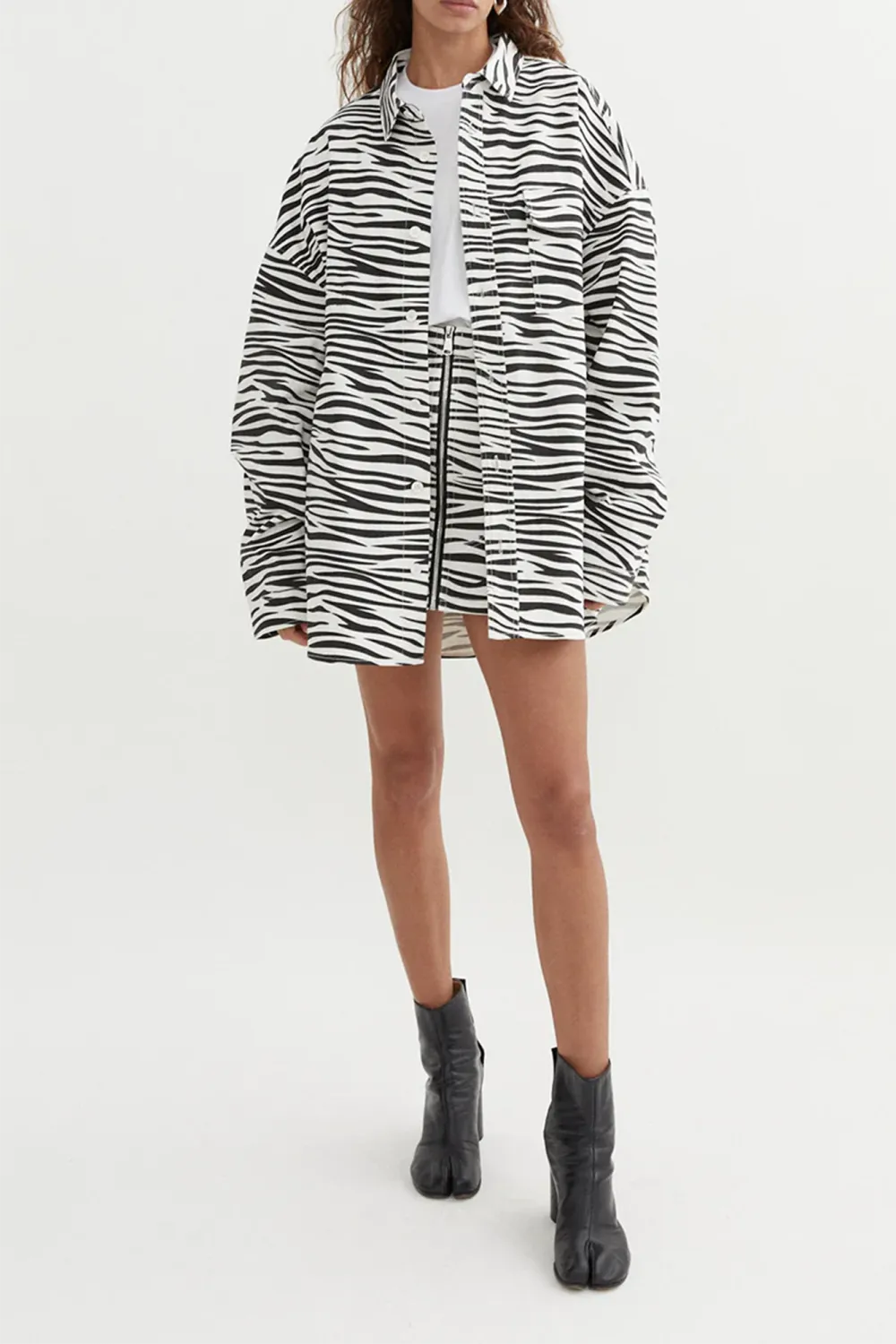 Basic Minimalist Loose Stripes Jacket