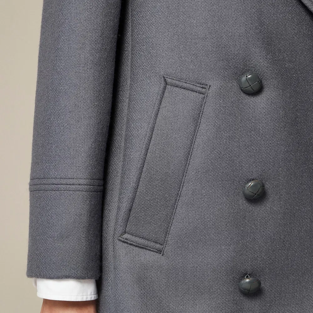 Peacoat Wool-Blend Melton Jackets
