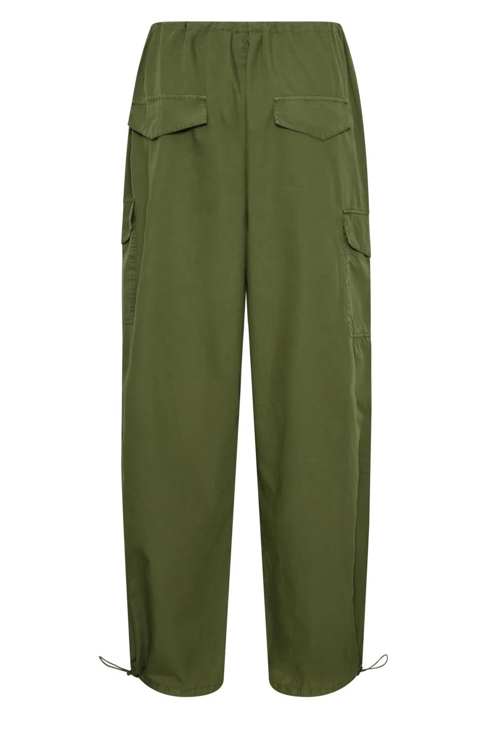 YOURS Curve Khaki Green Cargo Parachute Trousers