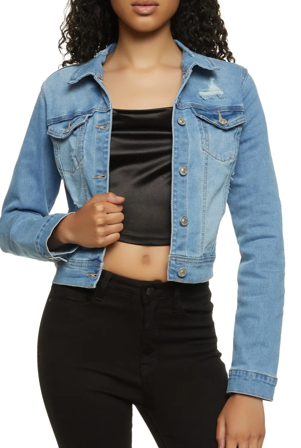Short Fitting Denim Jacket