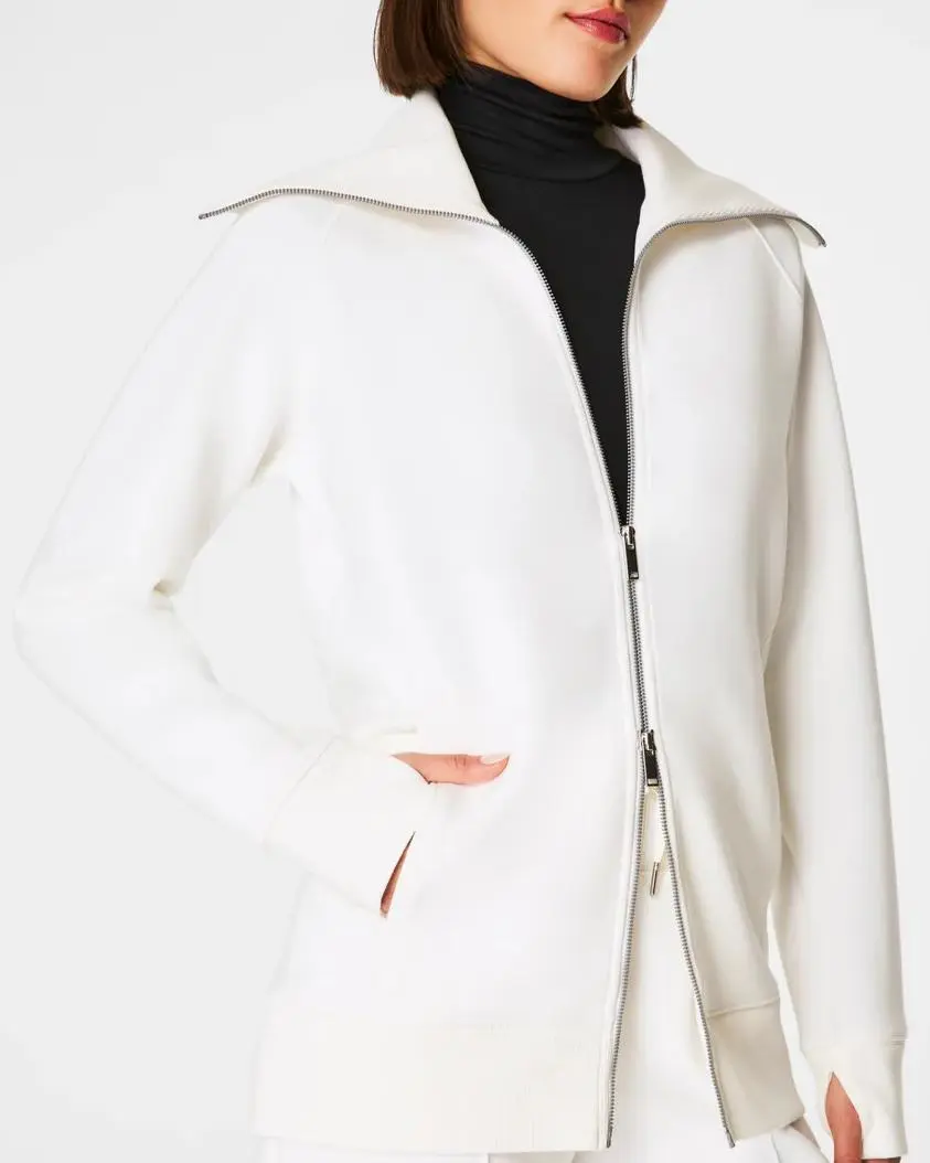 Relaxed Full Zip Casual Tunic