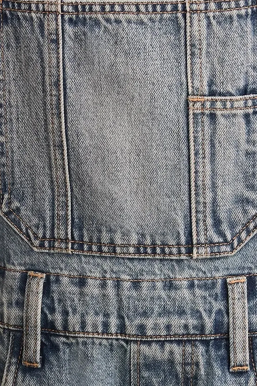 Adjustable Straps Barrel Leg Overall