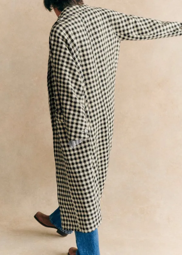 Long Checked Coat