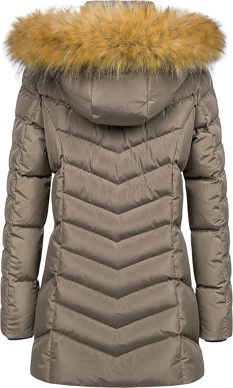 US Women's Winter Hooded Coat Waterproof Warm Long Puffer Jacket Parka