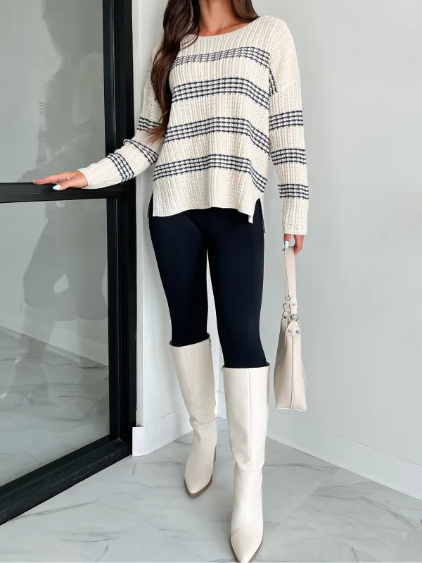Casual And Simple Striped Sweater
