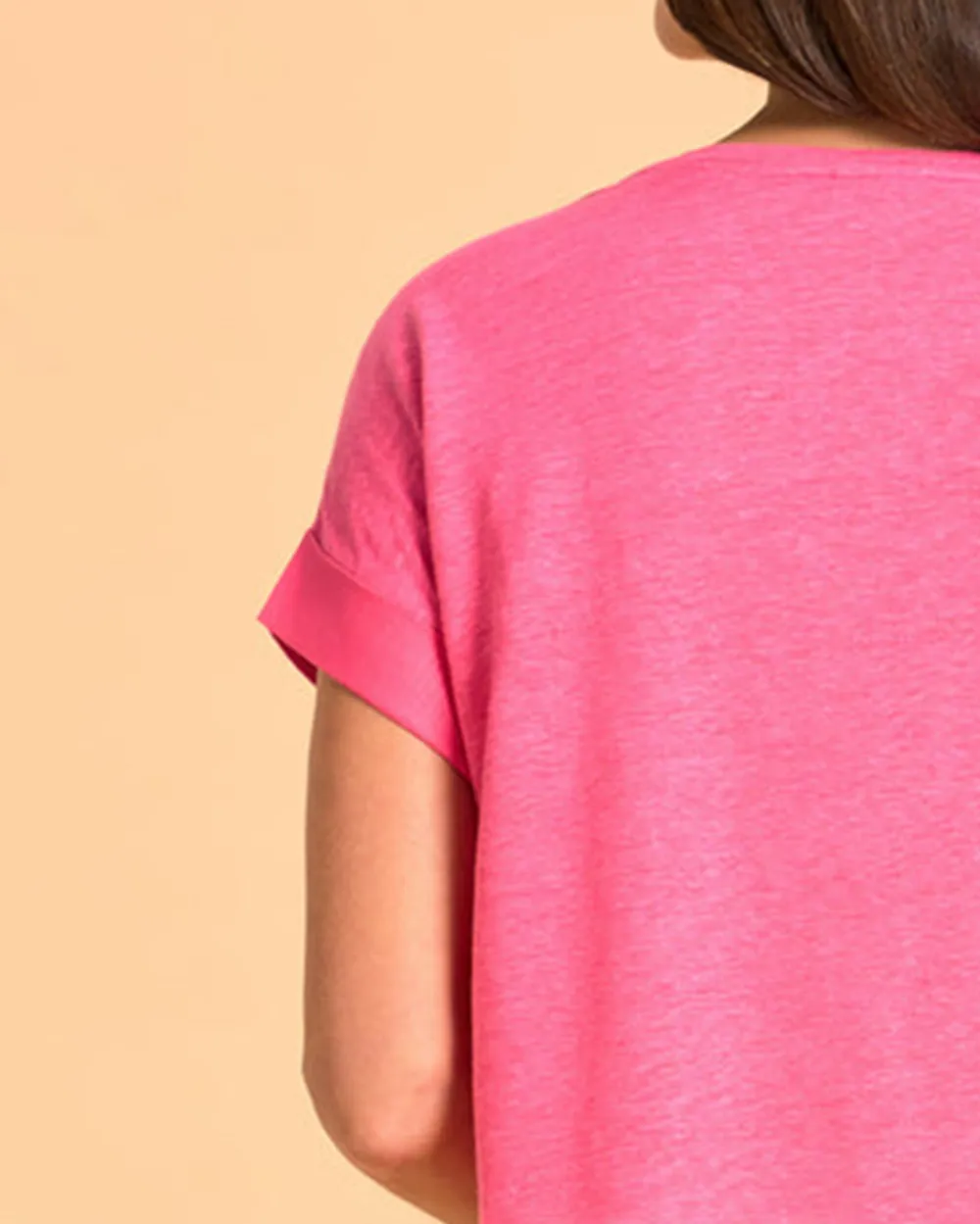 Loose Fit Short Sleeve Linen Top