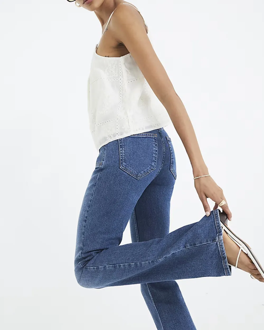 Women's Cotton Slim-Fit Bootcut Pants