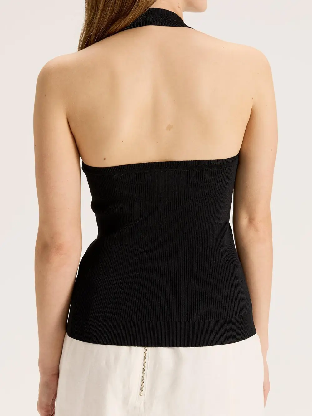 Sexy Black V Neck Knit Top