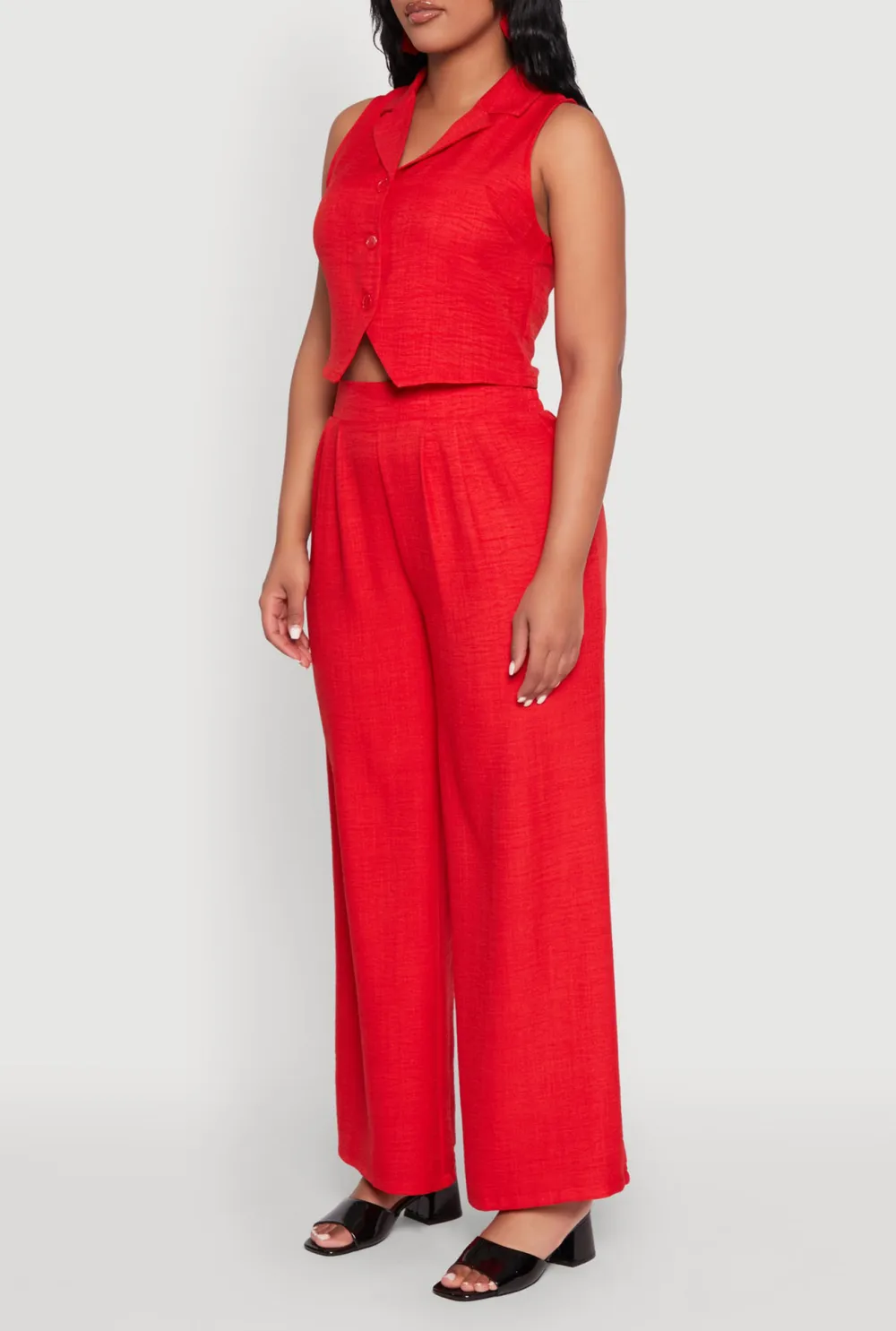 Flip Collar Vest Jacket