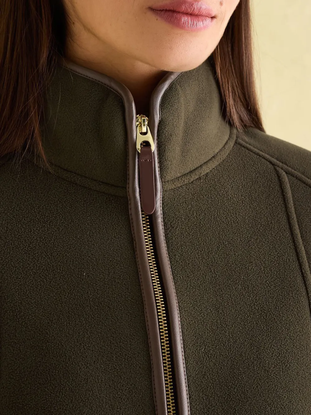 Slight Stretch Green Fleece Gilet