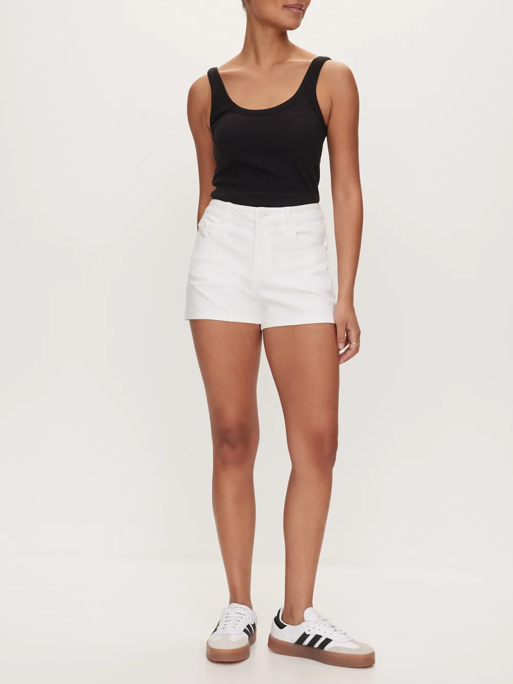 White Daily Denim Short