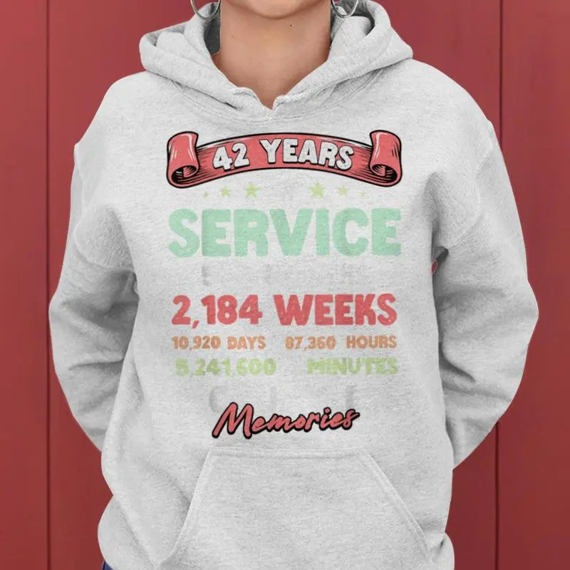 Retirement 42 Years Of Service Retired Women Women Hoodie