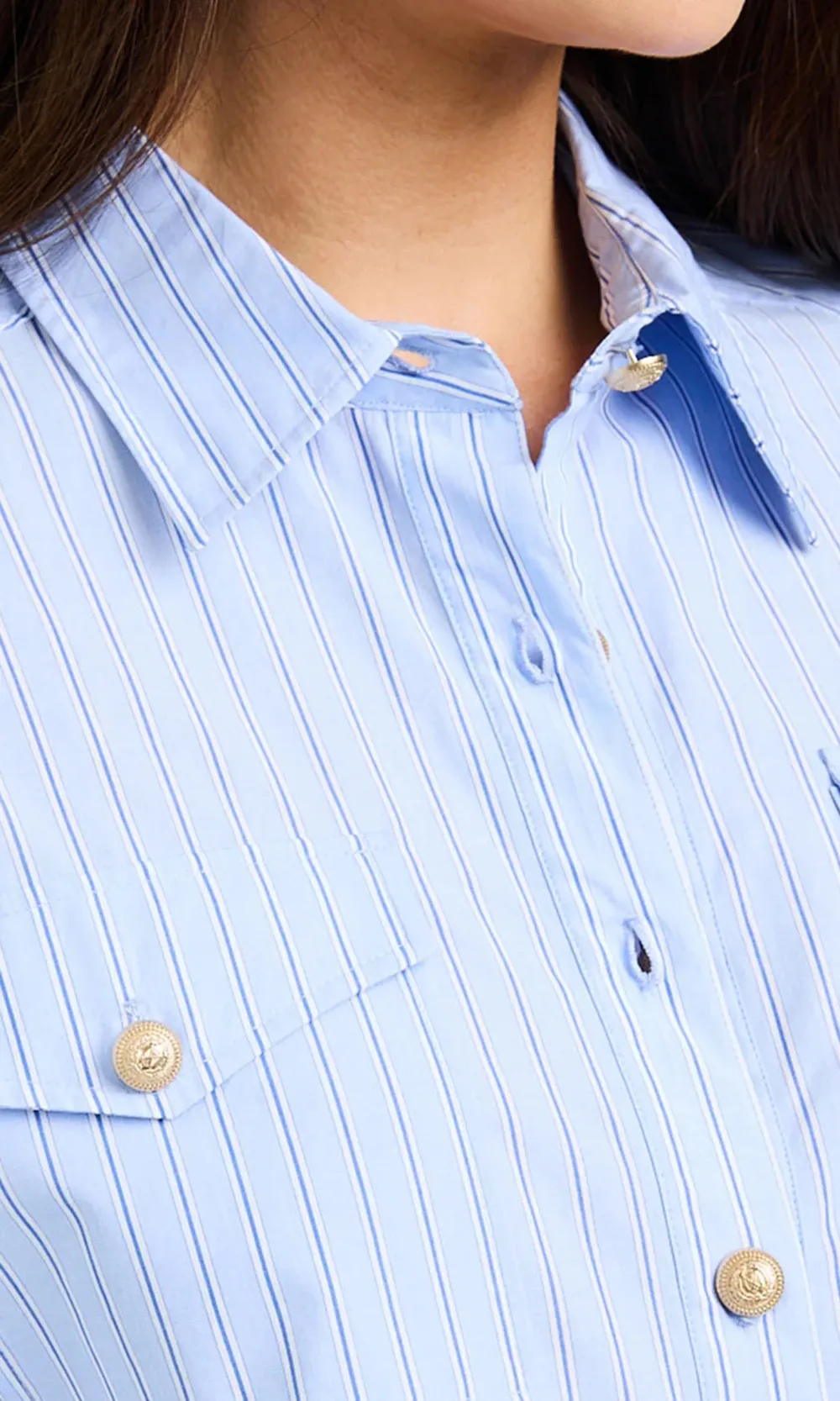 Pinstripe Button Up Shirt