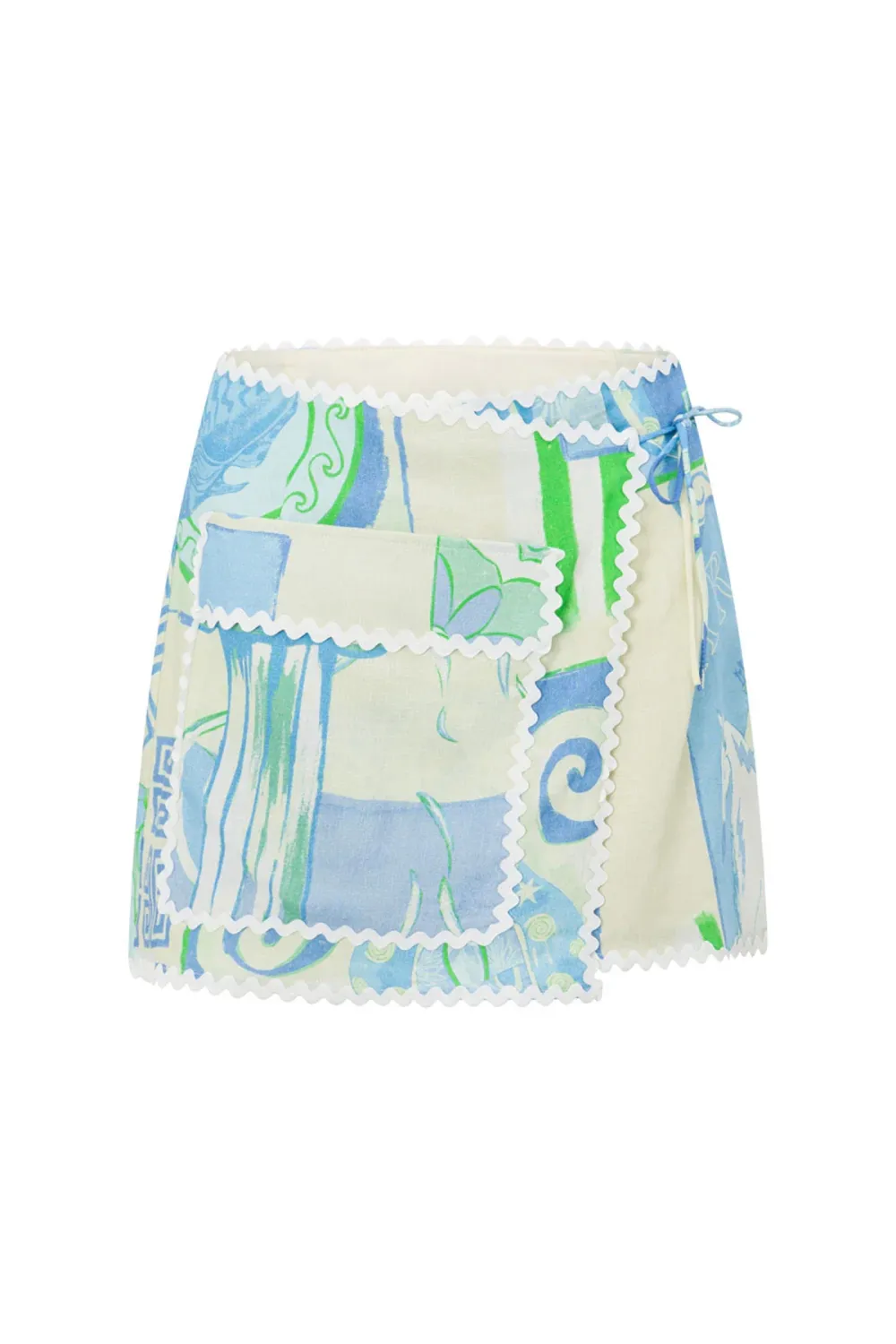 Patchwork Print Mini Skirt