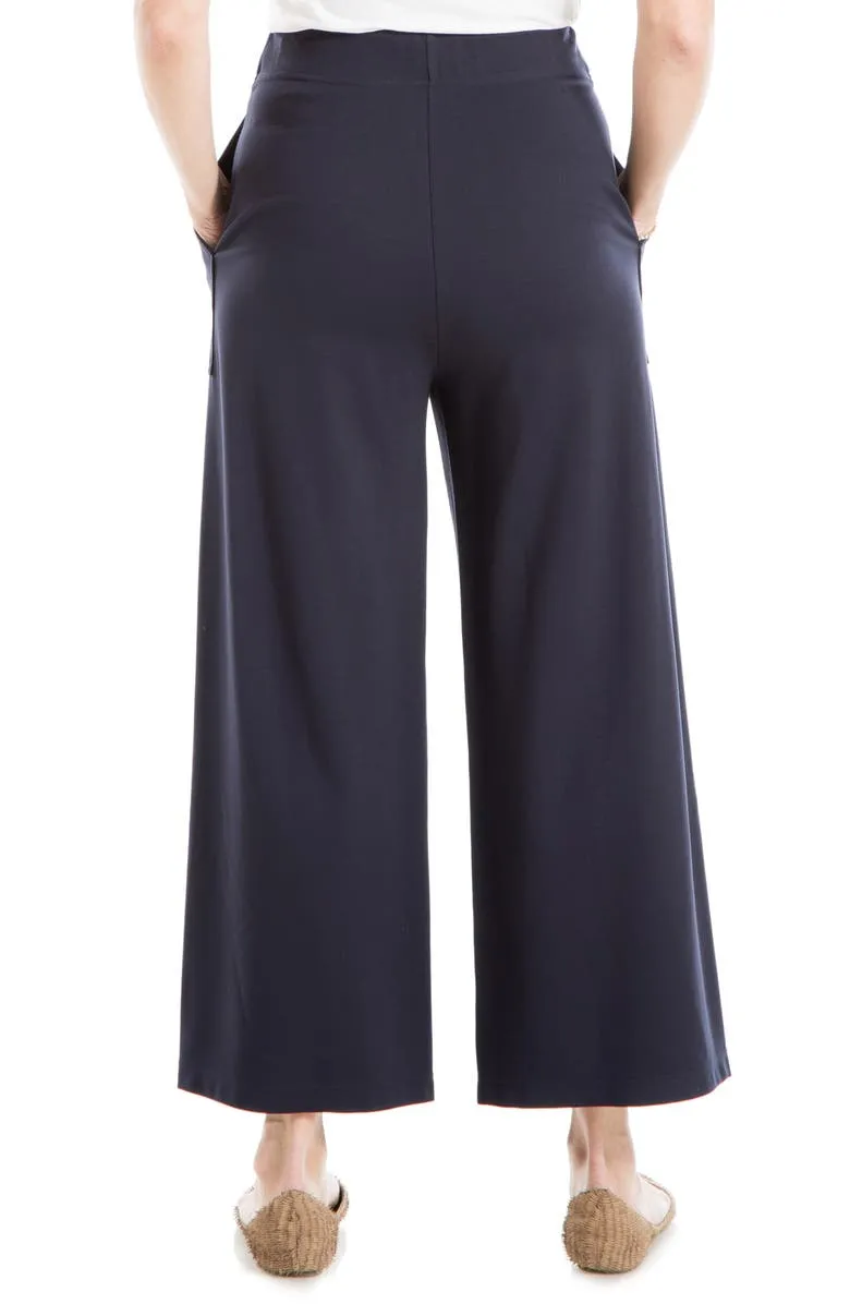 Ponte Crop Wide Leg Pull-On Pants