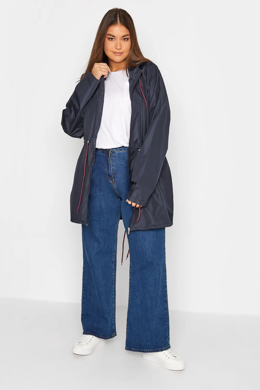 LTS Tall Black Dalmatian Print Pocket Parka