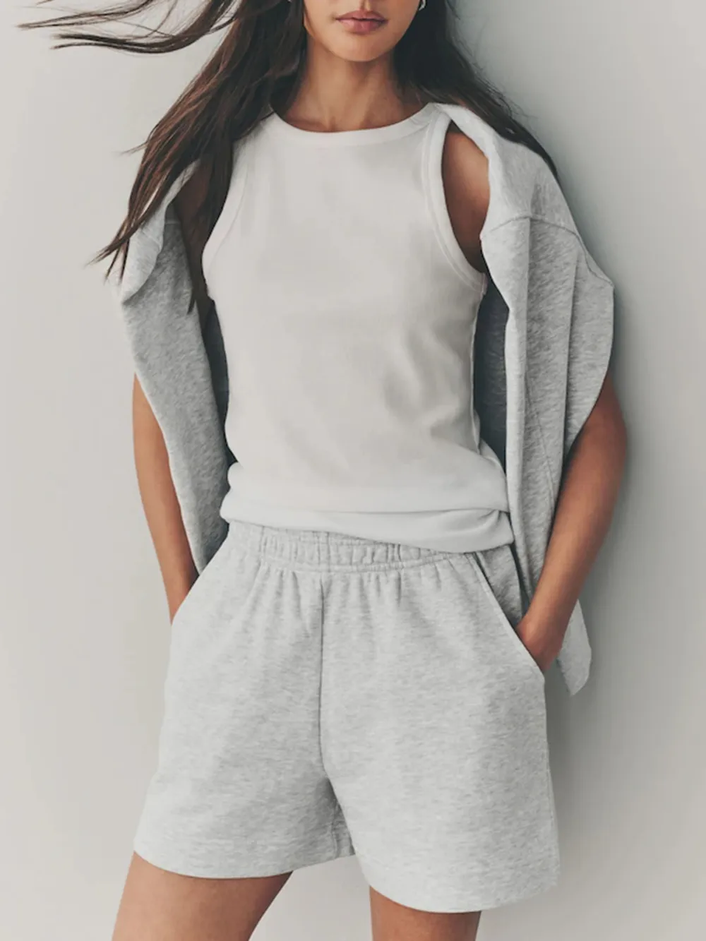 Classic Solid Color Loose Shorts