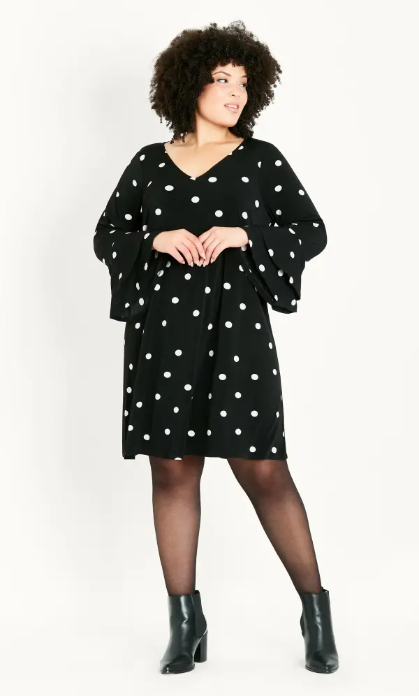 Evans Multi Frill Sleeve Print Dress